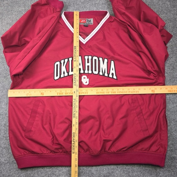 🔥🏈 Vintage Pro Player Oklahoma Sooners Windbreaker Pullover Jacket Mens 2XL - Picture 8 of 8